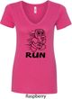 Black Penguin Power Run Ladies V-Neck Shirt