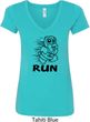 Black Penguin Power Run Ladies V-Neck Shirt