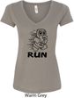 Black Penguin Power Run Ladies V-Neck Shirt