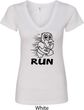 Black Penguin Power Run Ladies V-Neck Shirt