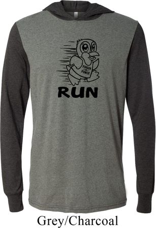 Black Penguin Power Run Lightweight Hoodie Tee
