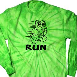 Black Penguin Power Run Long Sleeve Tie Dye Shirt