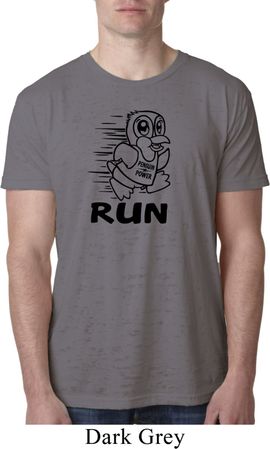 Black Penguin Power Run Mens Burnout Shirt