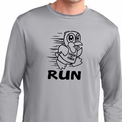 Black Penguin Power Run Mens Dry Wicking Long Sleeve Shirt