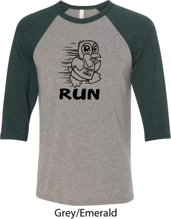 Black Penguin Power Run Mens Raglan Shirt