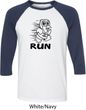 Black Penguin Power Run Mens Raglan Shirt