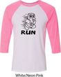 Black Penguin Power Run Mens Raglan Shirt