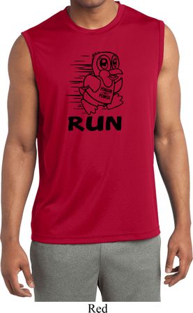 Black Penguin Power Run Mens Sleeveless Moisture Wicking Shirt