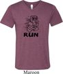 Black Penguin Power Run Mens Tri Blend V-neck Shirt