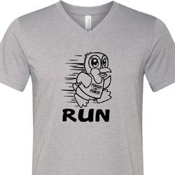 Black Penguin Power Run Mens Tri Blend V-neck Shirt