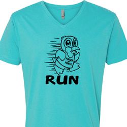 Black Penguin Power Run Mens V-Neck Shirt