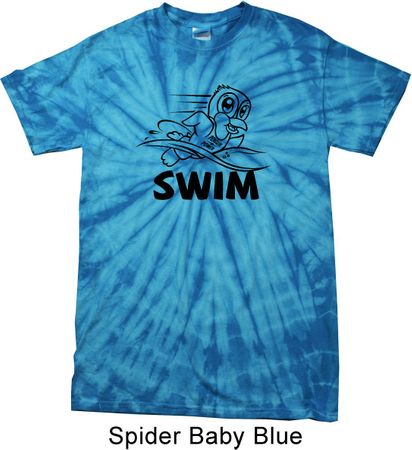 Black Penguin Power Swim Spider Tie Dye Shirt