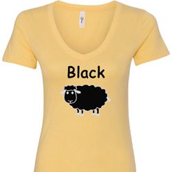 Black Sheep of the Family Funny Ladies V-Neck Shirt