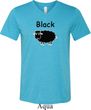 Black Sheep of the Family Funny Mens Tri Blend V-neck Shirt