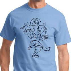 Black Sketch Ganesha Mens Shirts
