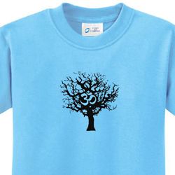Black Tree of Life Kids Yoga Shirts