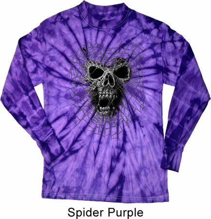 Black Widow Long Sleeve Tie Dye Shirt