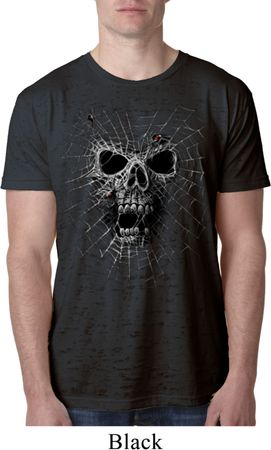 Black Widow Mens Black Burnout Shirt