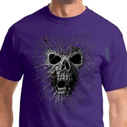 Black Widow Biker Skull Tee Shirts
