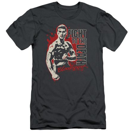 Bloodsport Slim Fit Shirt To The Death Charcoal Tee T-Shirt