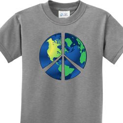 Blue Earth Peace Kids Shirts