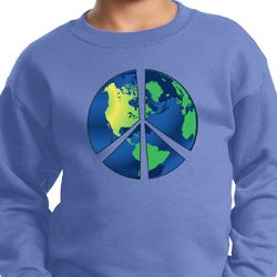 Blue Earth Peace Kids Sweat Shirt