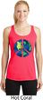 Blue Earth Peace Ladies Dry Wicking Racerback Tank Top