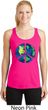 Blue Earth Peace Ladies Dry Wicking Racerback Tank Top