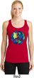 Blue Earth Peace Ladies Dry Wicking Racerback Tank Top