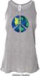 Blue Earth Peace Ladies Flowy Racerback Tanktop