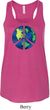 Blue Earth Peace Ladies Flowy Racerback Tanktop