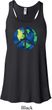 Blue Earth Peace Ladies Flowy Racerback Tanktop