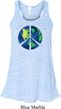 Blue Earth Peace Ladies Flowy Racerback Tanktop