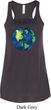 Blue Earth Peace Ladies Flowy Racerback Tanktop