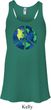 Blue Earth Peace Ladies Flowy Racerback Tanktop
