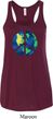 Blue Earth Peace Ladies Flowy Racerback Tanktop