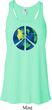 Blue Earth Peace Ladies Flowy Racerback Tanktop