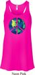 Blue Earth Peace Ladies Flowy Racerback Tanktop