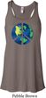 Blue Earth Peace Ladies Flowy Racerback Tanktop