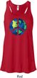 Blue Earth Peace Ladies Flowy Racerback Tanktop