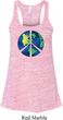 Blue Earth Peace Ladies Flowy Racerback Tanktop