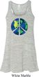 Blue Earth Peace Ladies Flowy Racerback Tanktop