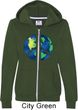 Blue Earth Peace Ladies Full Zip Hoodie
