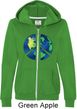 Blue Earth Peace Ladies Full Zip Hoodie