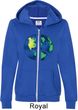 Blue Earth Peace Ladies Full Zip Hoodie