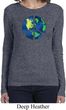 Blue Earth Peace Ladies Long Sleeve Shirt