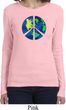 Blue Earth Peace Ladies Long Sleeve Shirt