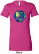 Blue Earth Peace Ladies Longer Length Shirt