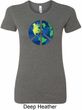 Blue Earth Peace Ladies Longer Length Shirt