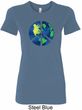 Blue Earth Peace Ladies Longer Length Shirt